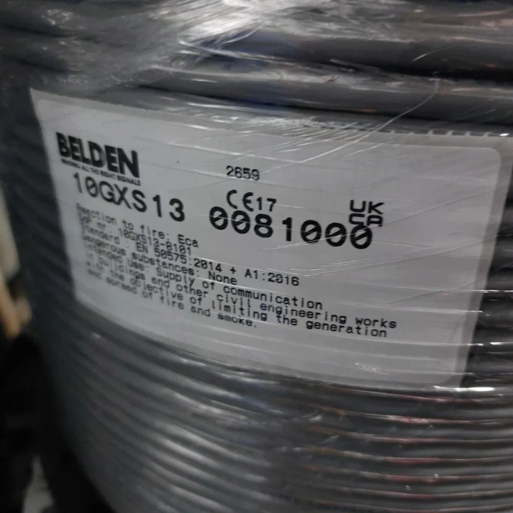 Cat6A Plenum Belden 10GXS13 Solid Copper 23AWG UTP 1000ft Ethernet Cable