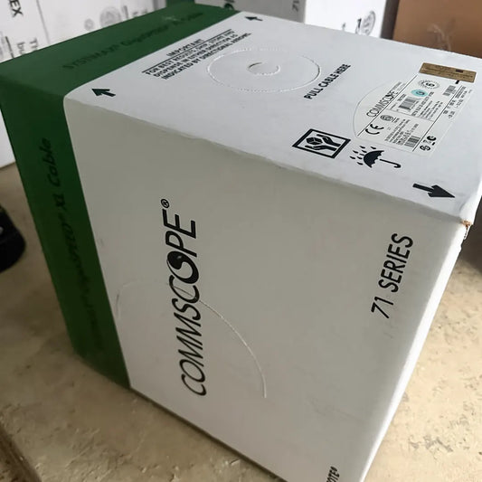 CommScope 71 Series packaging box on a surface
CommScope 760175331 GigaSPEED XL 5071A Cat6 Riser 23AWG 