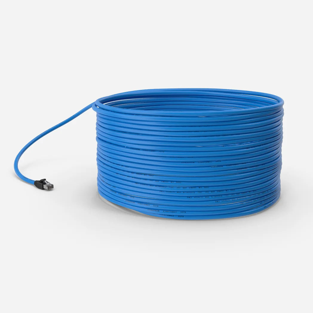 Cat6 Plenum Solid Copper 1000ft Blue 23AWG 550MHz Ethernet Cable