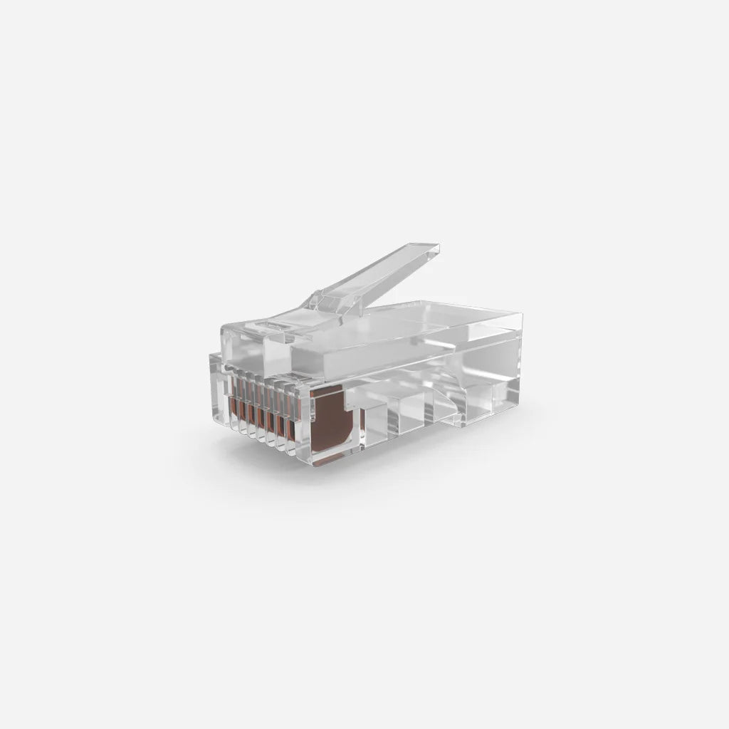 Cat6 RJ45 Connector 50-PACK Ethernet UTP Network Plug left side view