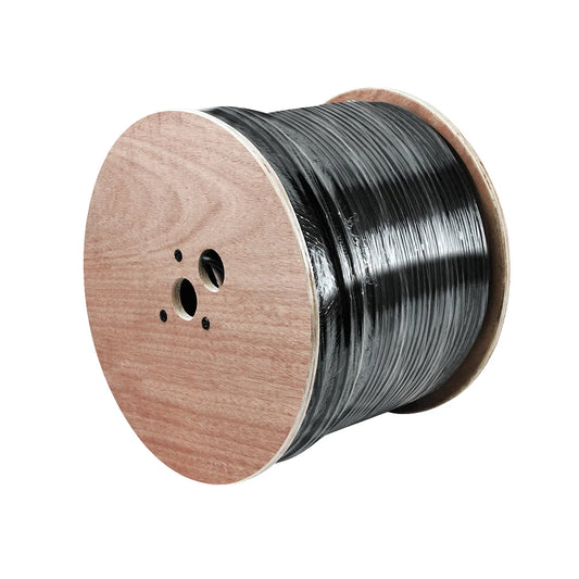 Wavenet RG6QOSPBK2 RG-6 Quad Shield (CCS) CMR 18AWG 3.0GHz Outdoor Direct Burial 1000ft Reel Coaxial Cable