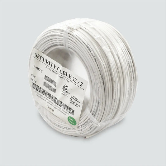 Wavenet SC2202RWH-500-S 22/2 Stranded Copper 2C Riser 22AWG CMR 500ft Security Cable (Coil Pack)