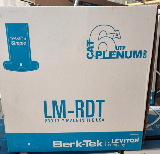 BERK-TEK | 11140628 CAT6A Plenum White 1000ft 750MHz REDUCED DIAMETER