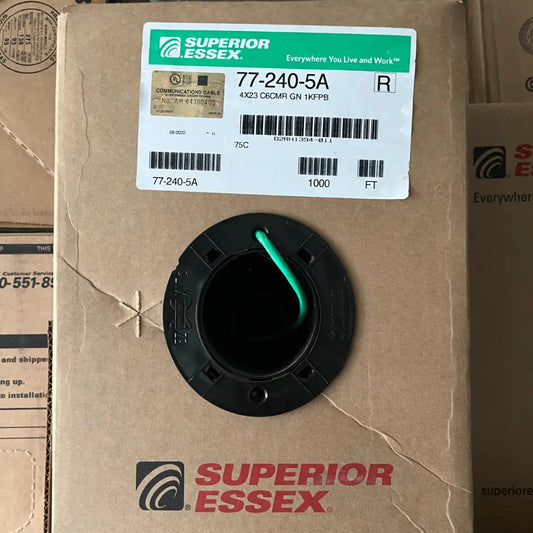 Superior Essex 77-240-5A Cat6 Riser UTP 23AWG UL Listed 1000ft Ethernet Cable