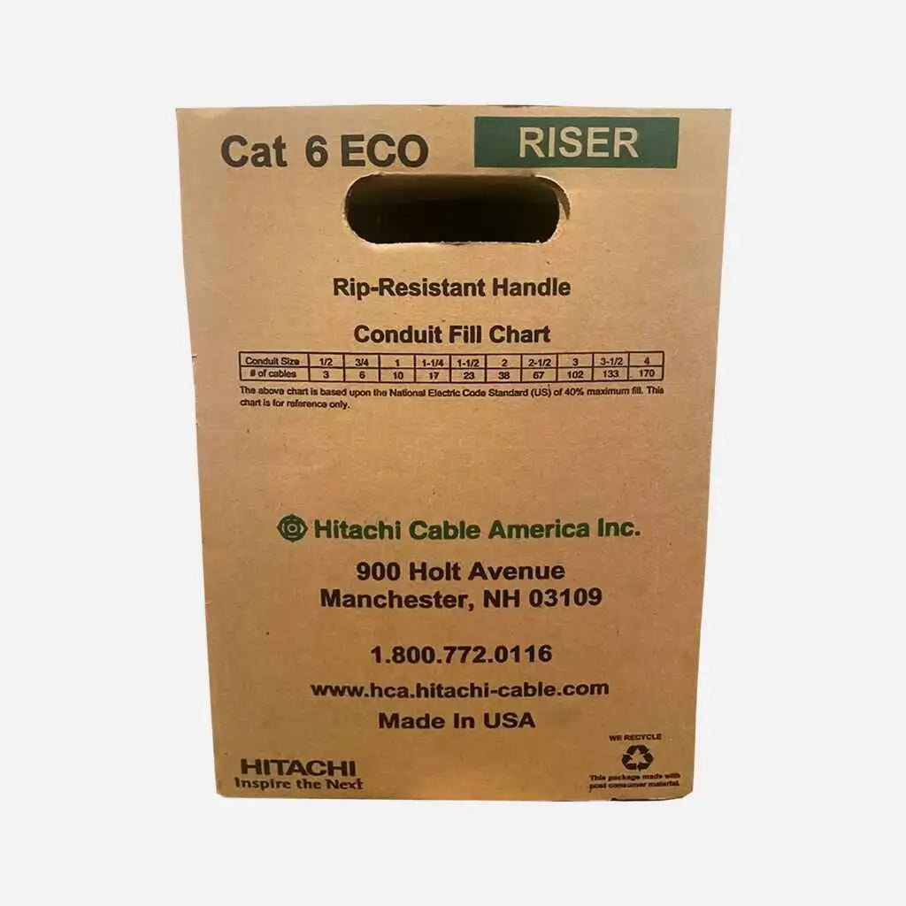 Cat6 Riser Hitachi 30238-8 | Blue 1000ft Ethernet Cable