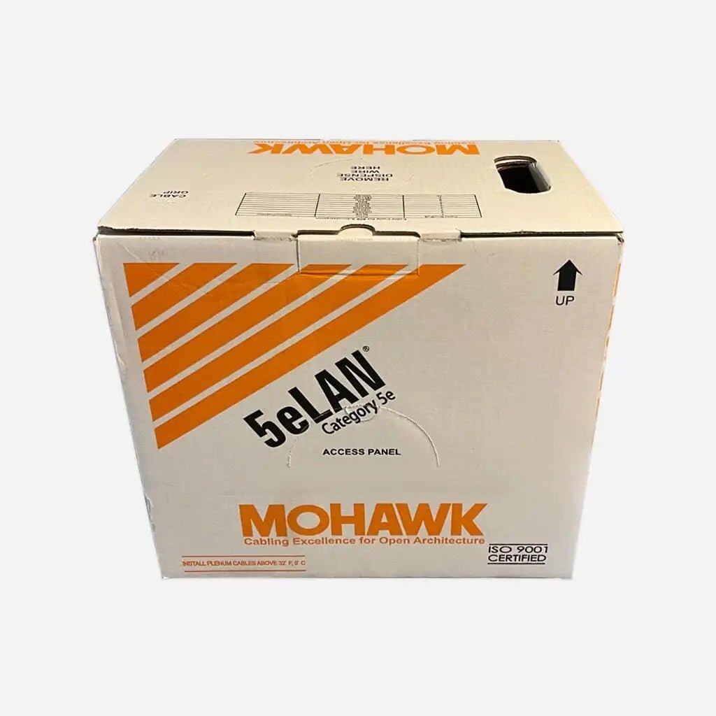 Mohawk M57550B CAT5E Plenum 24AWG Yellow 1000ft Ethernet Cable