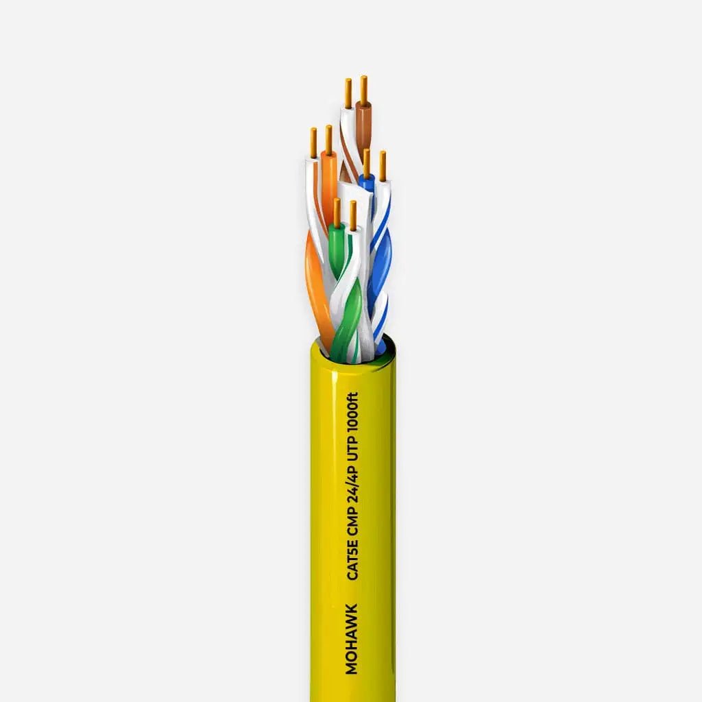 Mohawk M57550B CAT5E Plenum Ethernet Cable Yellow 1000ft