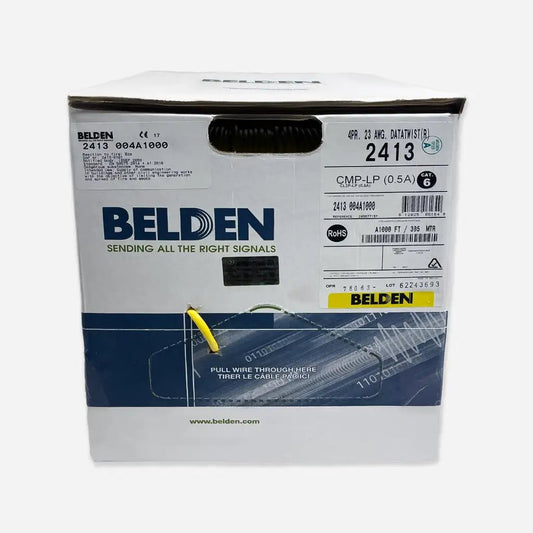 Cat6 Plenum Belden 2413 Solid Copper 1000ft USA Made Cable