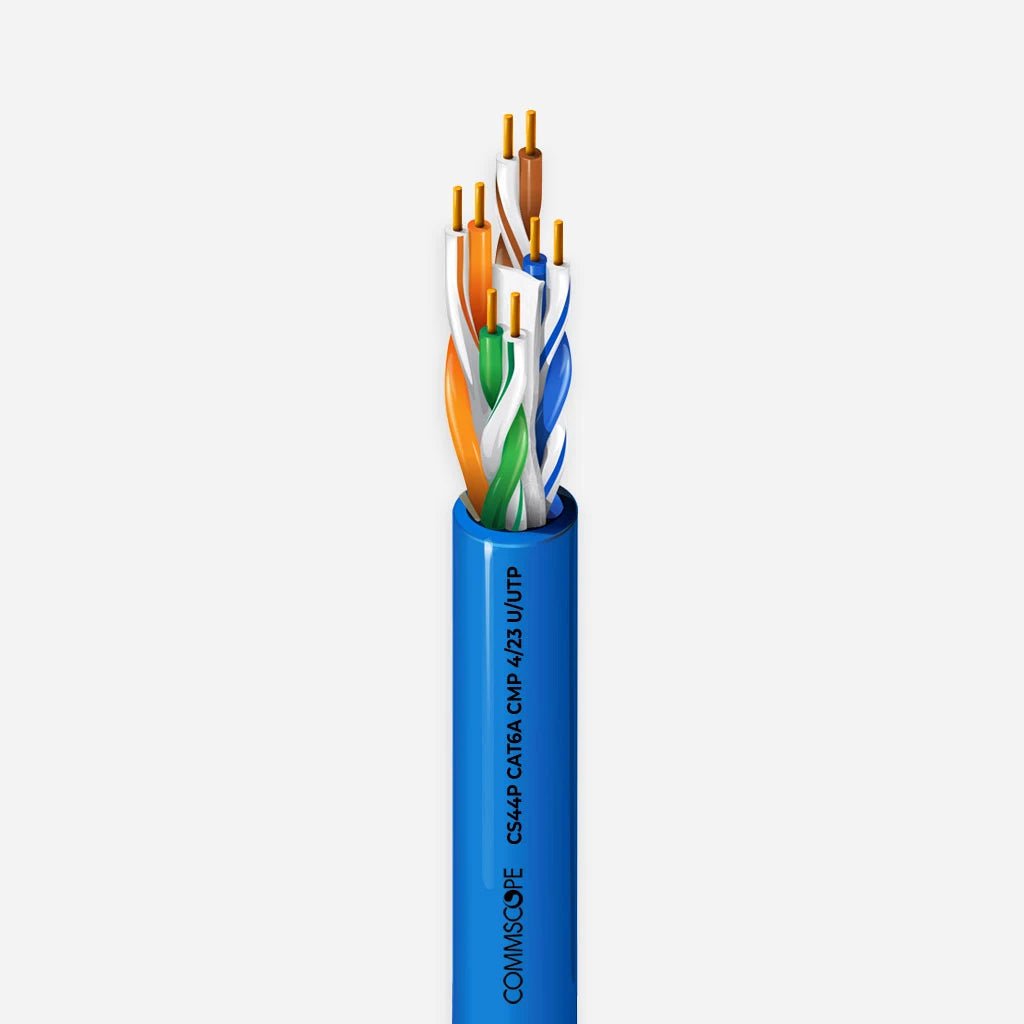 Cat6a plenum CommScope Blue 1000ft USA Made Cable